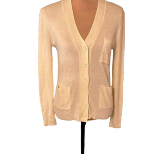Dayne Taylor vintage cream colored cardigan size medium